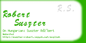 robert suszter business card